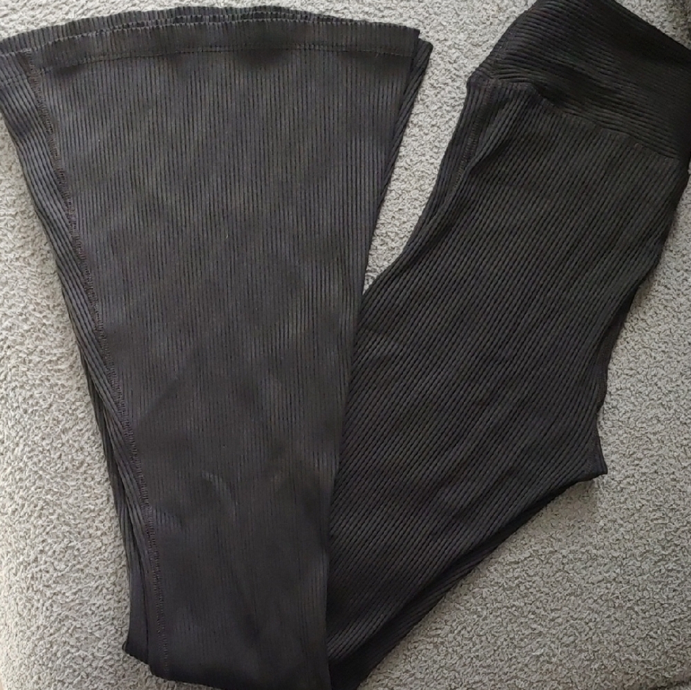 Year of Ours Black Ribbed Pants